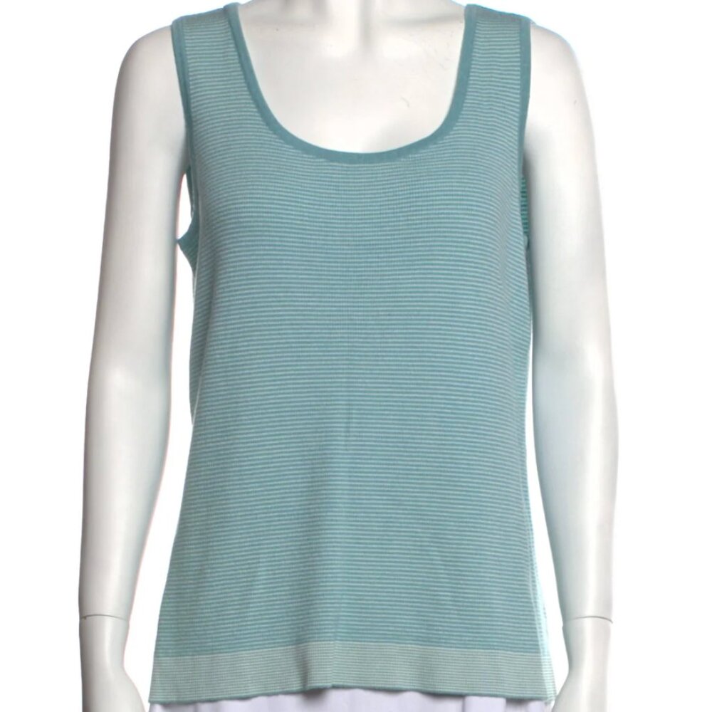 St. John Striped Sweater Tank